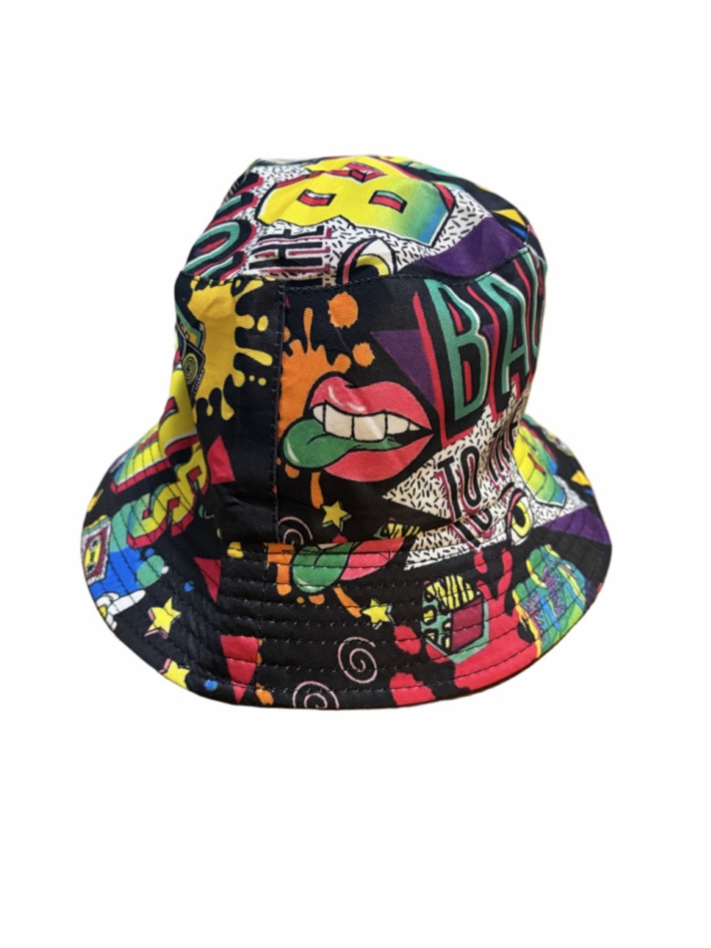 Bucket Hat Multi Color 80s Print